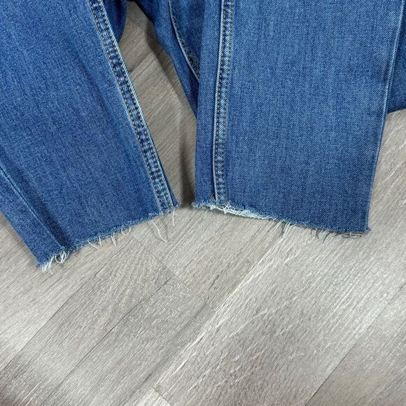 Banana Republic Travel Stretch Skinny Fit Raw Hem Crop Jeans Blue 31 x 26 - Picture 6 of 13
